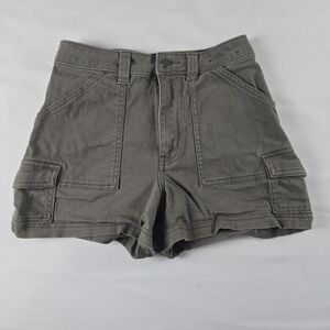 Hollister Olive Green Utility Shorts Women's Size 00 Low Rise Cargo Style
